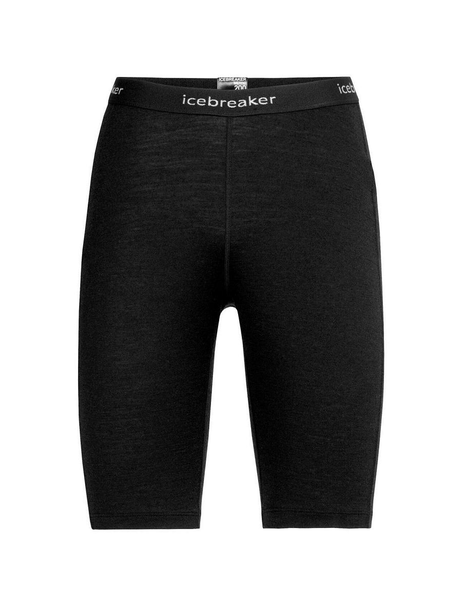 Black Icebreaker Merino 200 Oasis Thermal Shorts Women's Base Layers | AU 1882UZGT